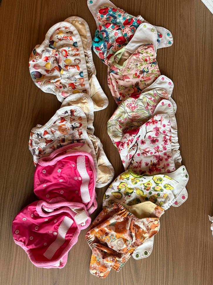 Groot pakket wasbare luiers - Huda, Capri, Petit Lulu, Kinderen en Baby's, Badjes en Verzorging, Gebruikt, Overige typen, Overige merken