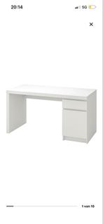 IKEA Malm bureau zwart, Huis en Inrichting, Ophalen, Gebruikt, Bureau