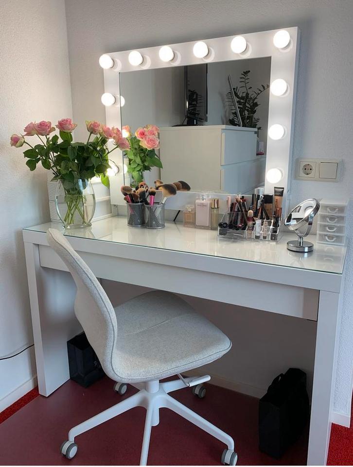 IKEA Malm Make-up Tafel - Perfecte Staat!, Huis en Inrichting, Bureaus, Zo goed als nieuw, Bureau, Ophalen of Verzenden
