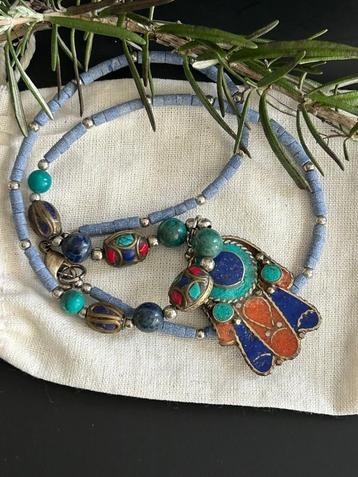 Tibetaanse Ketting met Hamsa Hand – 30 cm beschikbaar voor biedingen