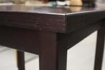 Kleine houten eettafel donker hout 80 x 70 cm. tafel, Ophalen, Gebruikt, Bruin, Hout