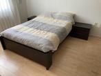 Bed en nachtkastjes, Huis en Inrichting, Ophalen, Gebruikt, Bruin, Twijfelaar