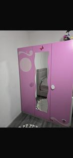 Roze Meiden Kledingkast - 3 Deurs, Huis en Inrichting, Ophalen, Kunststof, Gebruikt, 100 tot 150 cm