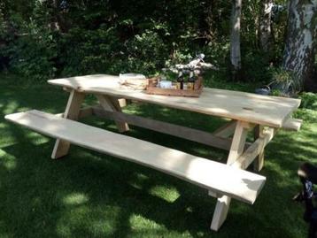 Prachtige eiken picknicktafels-duurzaam,stijlvol,handgemaakt beschikbaar voor biedingen