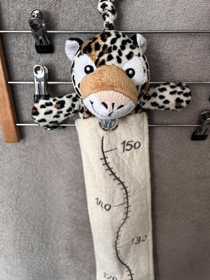 Leuke groeimeter met panter / luipaard pluche dier, Kinderen en Baby's, Speelgoed | Knuffels en Pluche, Ophalen of Verzenden