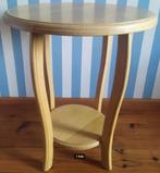 rond blank eiken bijzettafel, Huis en Inrichting, Tafels | Bijzettafels, Minder dan 55 cm, Gebruikt, Rond, Ophalen of Verzenden