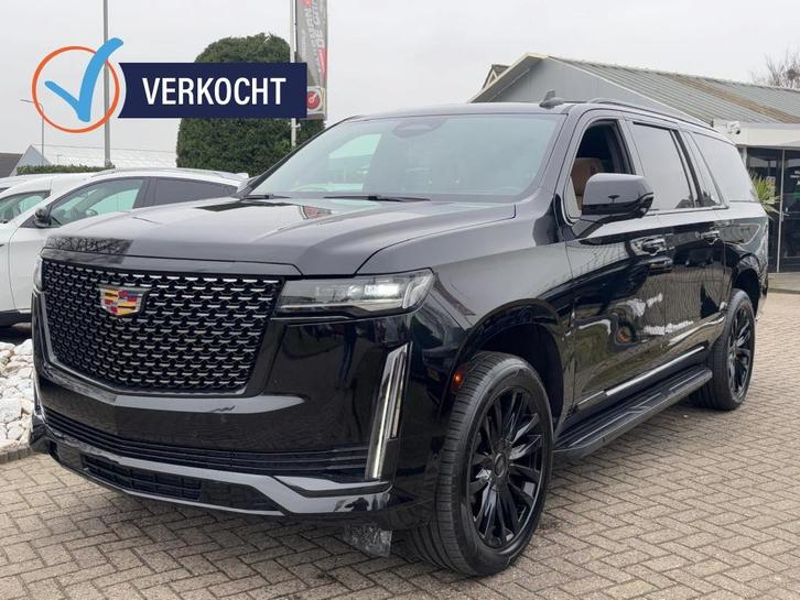 Cadillac Escalade  6.2 V8 ESV Premium Luxury 2021 Panorama B, Auto's, Cadillac, Bedrijf, Escalade, Navigatiesysteem, Panoramadak