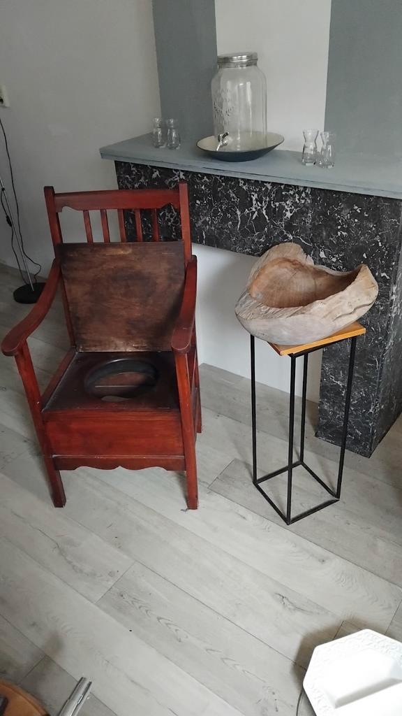 Antieke Postoel / Po-stoel, Antiek en Kunst, Antiek | Meubels | Stoelen en Banken, Ophalen of Verzenden