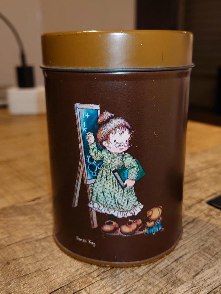 Vintage blik met 3 verschillende afbeeldingen  Hollie Hobbie, Verzamelen, Blikken, Ophalen of Verzenden