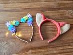 Verkleedkleren - haarbanden poesje met bloemen en vosje, Kinderen en Baby's, Carnavalskleding en Verkleedspullen, Ophalen, Zo goed als nieuw