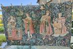 Gobelin wallhanging tapestry Mille Fleurs La Vie seigneurial, Antiek en Kunst, Ophalen of Verzenden