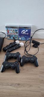 Playstation 3, Spelcomputers en Games, Spelcomputers | Sony PlayStation 3, Super Slim, Ophalen of Verzenden, 500 GB, Met 3 controllers of meer