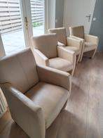 Lederen eetkamerstoelen / fauteuils, Huis en Inrichting, Fauteuils, Ophalen, Gebruikt, Leer, 50 tot 75 cm