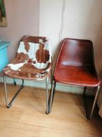 kuipstoelen, Huis en Inrichting, Stoelen, Ophalen, Zo goed als nieuw, Bruin, Leer