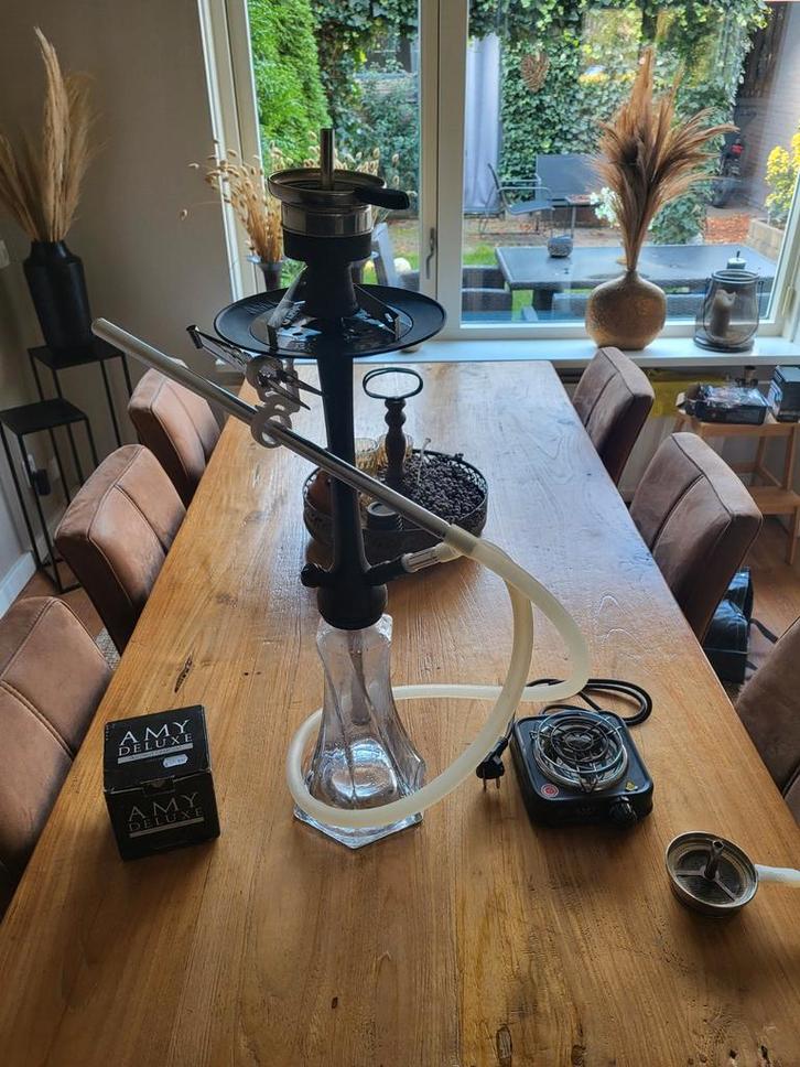 Amy deluxe shisha/waterpijp set, Verzamelen, Rookartikelen, Aanstekers en Luciferdoosjes, Zo goed als nieuw, (Water)pijp, Ophalen of Verzenden