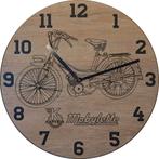 Themaklok met een Kaptein Mobilette EEG brommer als thema, Ophalen of Verzenden, Nieuw, Wandklok