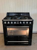 Luxe hoogglans zwarte Smeg Victoria fornuis - 90cm, Witgoed en Apparatuur, Fornuizen, 60 cm of meer, Grill, Ophalen of Verzenden