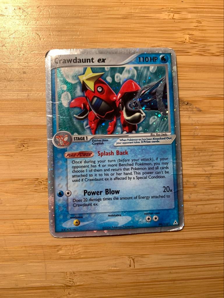 Crawdaunt ex - Pokémon kaart, Ophalen of Verzenden, Gebruikt, Losse kaart