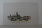 FRANEKER FRJENTSJER STADSGEZICHT Houtgravure Anno 1881 GI4, Antiek en Kunst, Kunst | Etsen en Gravures, Verzenden
