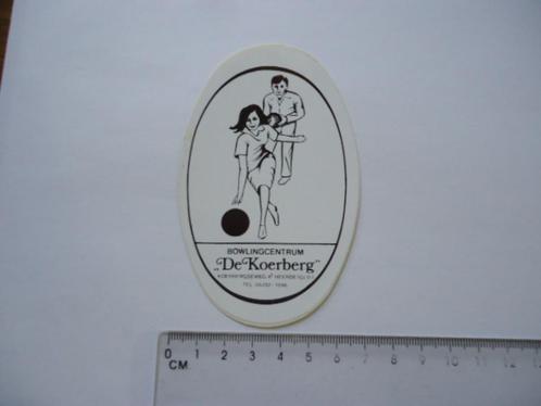 sticker oud Heerde gld de Koerberg bowling strip retro, Verzamelen, Stickers, Zo goed als nieuw, Bedrijf of Vereniging, Verzenden