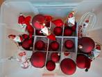Vintage rode kerstballen, vogels en hangers, Diversen, Kerst, Ophalen, Zo goed als nieuw