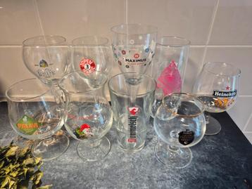 9 bierglazen  beschikbaar voor biedingen