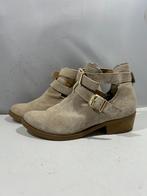Hassia, maat 38, wit beige suède enkellaarsjes, Hassia, Verzenden, Beige, Lage of Enkellaarzen
