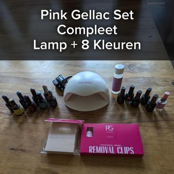 Pink Gellac set compleet – LED lamp + 8 kleuren beschikbaar voor biedingen