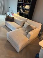2,5 Zits bank met Longchair - Zo goed als nieuw!, Ophalen, Nieuw, Stof, Beige, hoekbank, bank, longchair