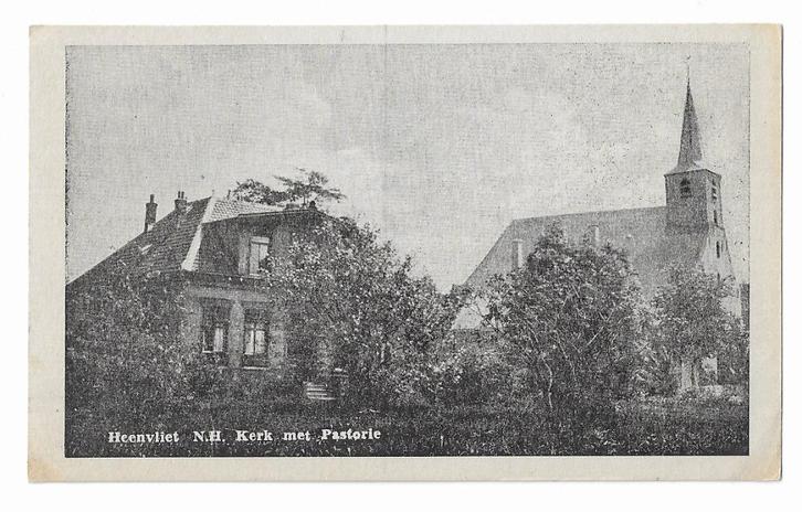 Heenvliet, N.H Kerk met Pastorie, Verzamelen, Ansichtkaarten | Nederland, Ongelopen, Zuid-Holland, 1920 tot 1940, Verzenden