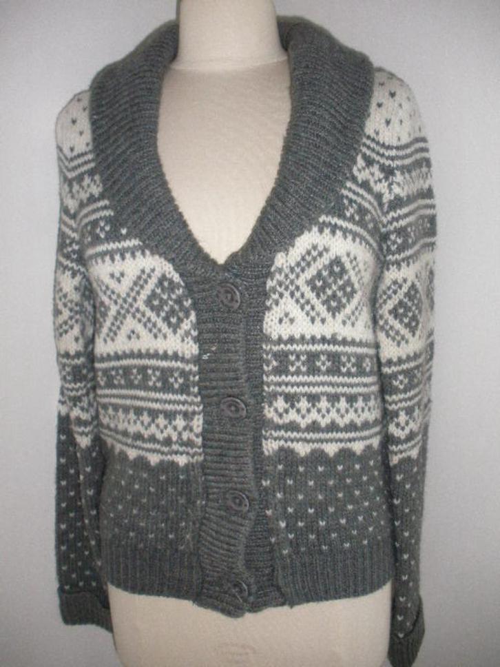 O'BLEU vest grijs ecru maat S, Kleding | Dames, Truien en Vesten, Zo goed als nieuw, Maat 38/40 (M), Grijs, Ophalen of Verzenden