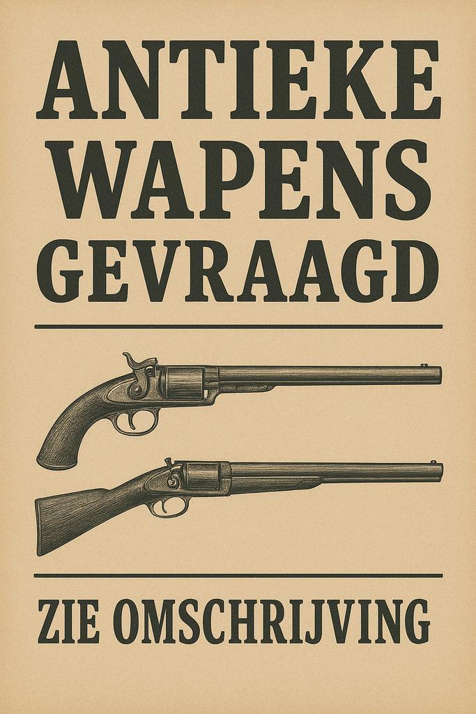 Gevraagd: Vrijgestelde wapens - pistool - revolver - geweer, Verzamelen, Militaria | Algemeen, Landmacht, Overige typen, Overige gebieden