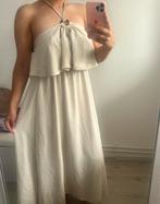 Lange zomerjurk elisa moda made in italy, Elisa Moda, Beige, Maat 42/44 (L), Nieuw
