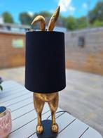 Hiding Bunny llamp met Zwarte Kap. Circa 70 cm hoog, Huis en Inrichting, Lampen | Tafellampen, Ophalen, Stof, Zo goed als nieuw