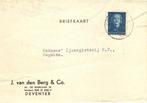 J. v.d. Berg + Co., Deventer - 03.1953 - briefkaart, Postzegels en Munten, Brieven en Enveloppen | Nederland, Ophalen of Verzenden
