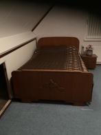 vintage bed met nachtkastje en hanglegkast, 190 cm of minder, 120 cm, Gebruikt, Vintage