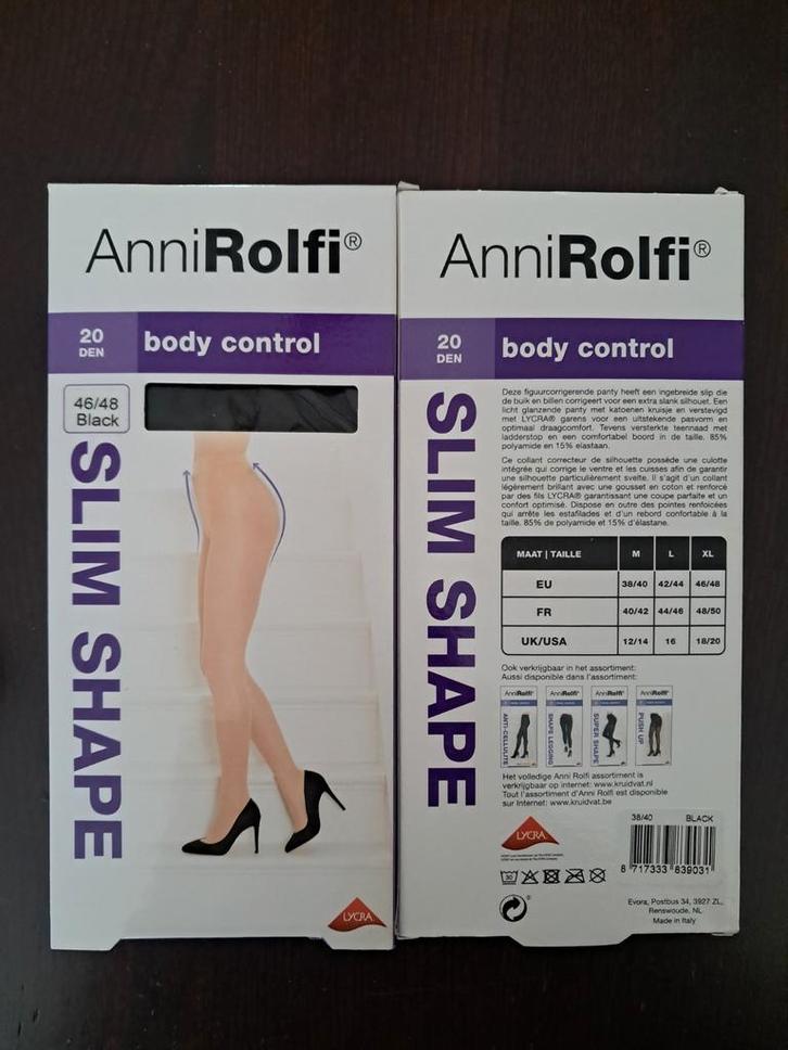 Anni Rolfi slim shape 38-40 en 46-48, Kleding | Dames, Leggings, Maillots en Panty's, Nieuw, Panty, Zwart, Ophalen of Verzenden