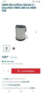 Microfilter voor stofafzuiger hout, Doe-het-zelf en Verbouw, Ventilatie en Afzuiging, Ophalen, Gebruikt, Afzuiger