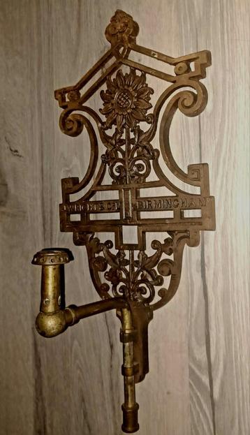 Antiek 1900 1e buiten gas lamp ornament Art nouveau  beschikbaar voor biedingen