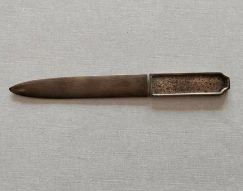 Brievenopener,post,dolk,messing,mes,geel,lengte 20 cm, Antiek en Kunst, Curiosa en Brocante, Ophalen of Verzenden