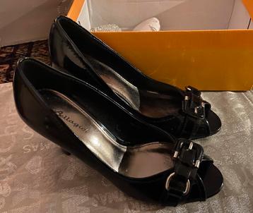 Unieke Originele Bellagio zwarte leren PUMPS maat 37 beschikbaar voor biedingen