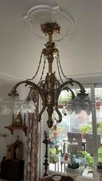 Antieke bronzen kroonluchter, Huis en Inrichting, Ophalen, Gebruikt, Overige materialen, Bronsen kroonluchter antiek
