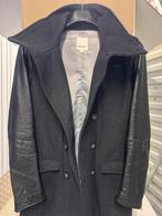 Diesel Jas - Grijs/Zwart - Lederen Mouwen - Maat L - ZGAN, Kleding | Heren, Ophalen of Verzenden, Zo goed als nieuw, Maat 52/54 (L)