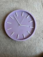 Lila Wandklok - 30cm, Huis en Inrichting, Ophalen, Zo goed als nieuw, Analoog, Wandklok