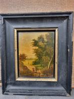 RB schilderij met bomen en weiland, Antiek en Kunst, Ophalen of Verzenden