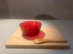 Iittala Kastehelmi Rood schaaltje - Zeldzaam!, Huis en Inrichting, Gebruikt, Ophalen of Verzenden, Glas, Kom(men)