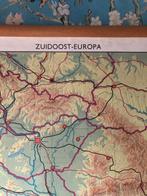 Retro vintage oprolbare landkaart Zuidoost-Europa, Gelezen, Europa Overig, 1800 tot 2000, Landkaart