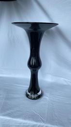 Elegante Zwarte Glazen Vaas - Unieke Design!, Ophalen, Zwart, Minder dan 50 cm, Glas