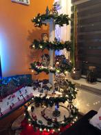 Compleet houten kerstboom met  kerstdorp, Diversen, Kerst, Ophalen, Gebruikt