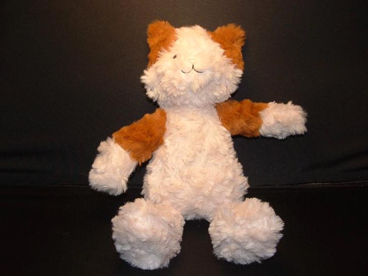 HEMA POES KAT MEESLEEPKNUFFEL GROVE KRULLENDE BADSTOF, Kinderen en Baby's, Speelgoed | Knuffels en Pluche, Nieuw, Overige typen